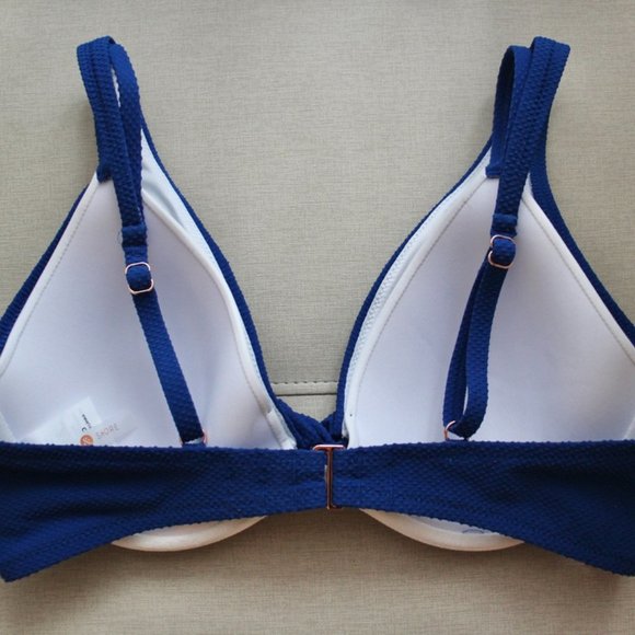 Shade & Shore Target Bikini Swim Top - Deep Blue - Size 34D - Picture 2 of 7